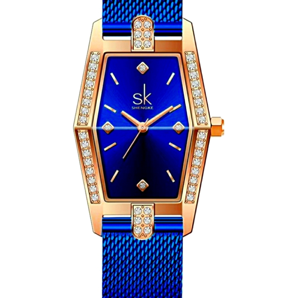  Luxury Square Starry Sky Women Watch leather stra
